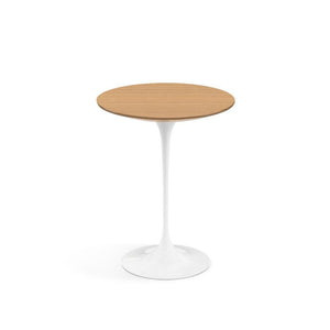 Saarinen Side Table - 16" Round side/end table Knoll White Light Oak 