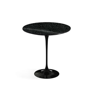 Saarinen Side Table - 20” Round side/end table Knoll Black Black Andes, Granite 