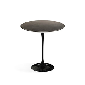 Saarinen Side Table - 20” Round side/end table Knoll Black Slate, Natural 