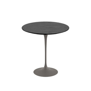 Saarinen Side Table - 20” Round side/end table Knoll Grey Ebonized Walnut 
