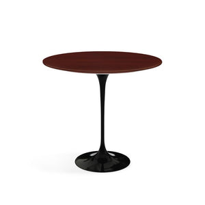 Saarinen Side Table - 22” Oval side/end table Knoll Black Reff Dark Cherry 