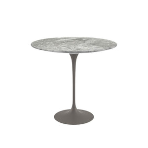 Saarinen Side Table - 22” Oval side/end table Knoll Grey Grey marble, Satin finish 