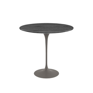 Saarinen Side Table - 22” Oval side/end table Knoll Grey Ebonized Walnut 