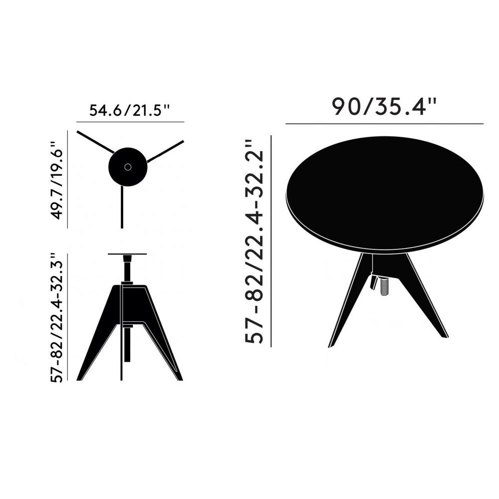 Screw Cafe Table With Round Top Dining Tables Tom Dixon