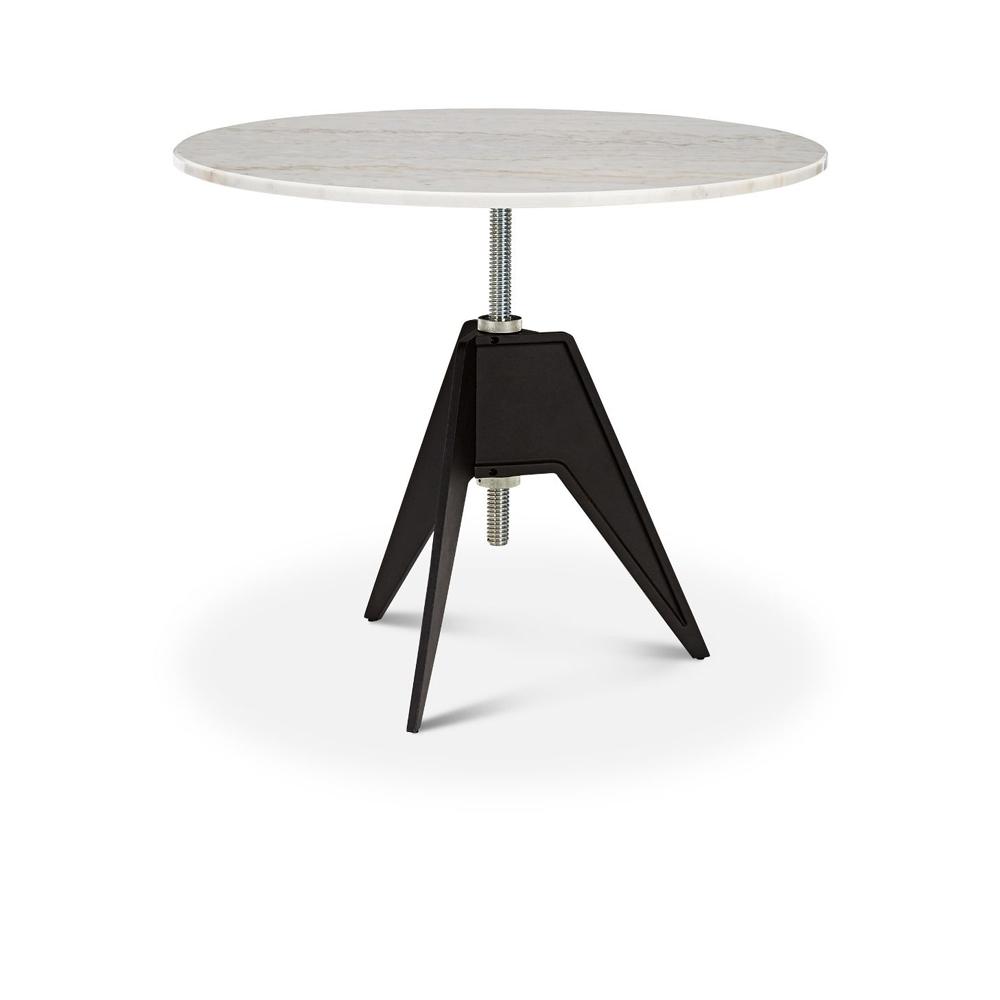 Screw Cafe Table With Round Top Dining Tables Tom Dixon 35.4" Dia. White Marble