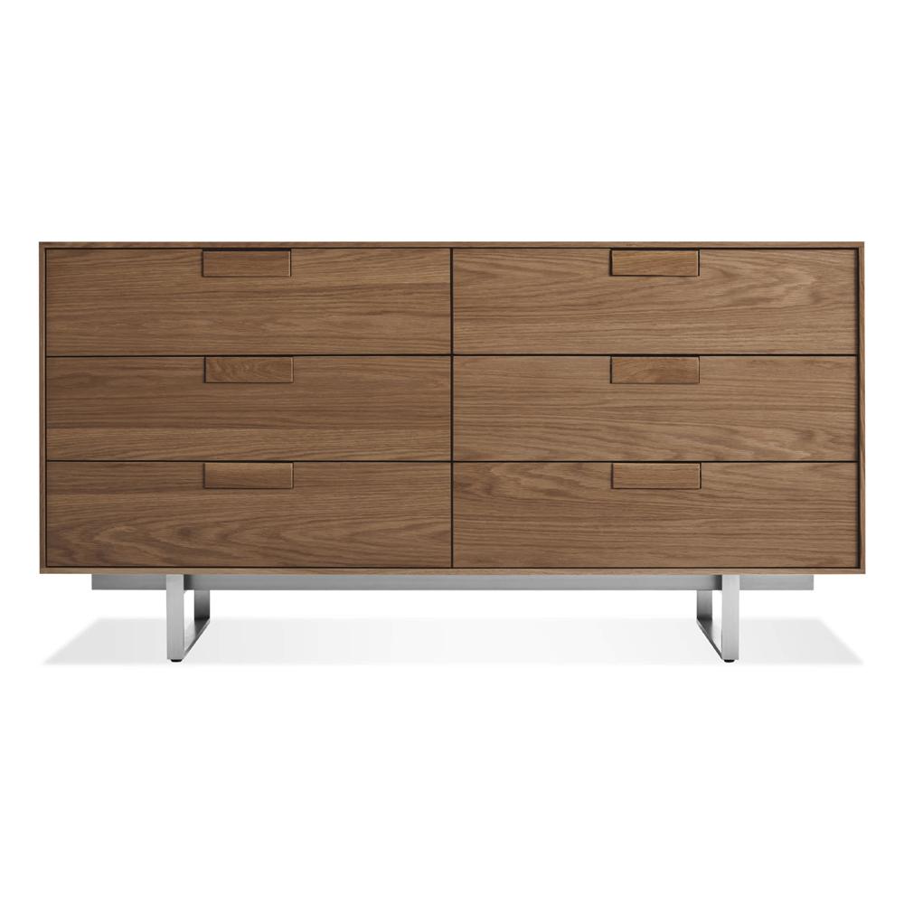 Series 11 6 Drawer Dresser storage BluDot Walnut / Stainless Steel