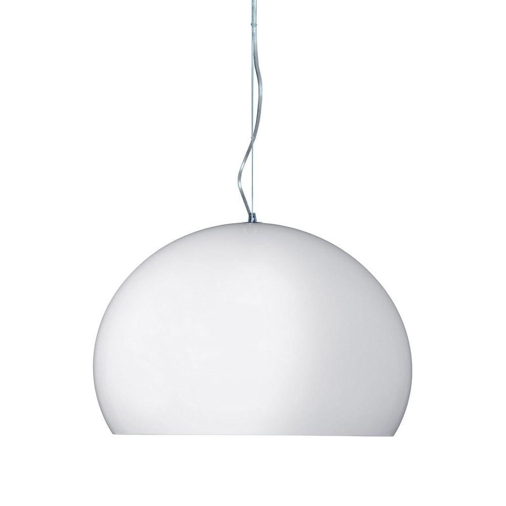 Small Fl/y Suspension Lamp suspension lamps Kartell Solid Matte White