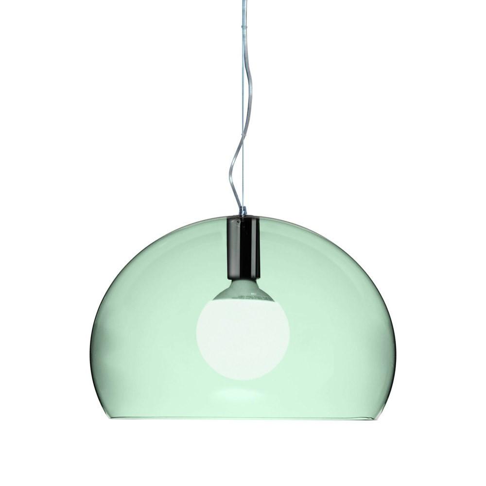 Small Fl/y Suspension Lamp suspension lamps Kartell Transparent Sage Green