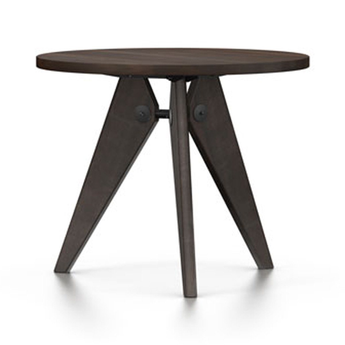 Prouvé Quéridon Table Dining Tables Vitra 35.5''- Dia Smoked Oak