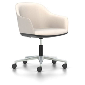 Softshell Chair - Task Chair task chair Vitra polished aluminum Plano - parchment/cream white hard casters - unbraked (std)