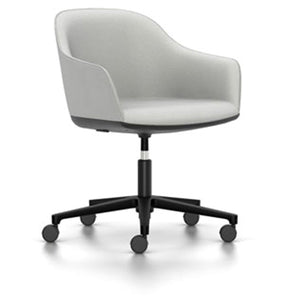 Softshell Chair - Task Chair task chair Vitra powder-coat basic dark Plano - cream white/sierra grey hard casters - unbraked (std)