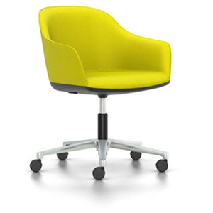 Softshell Chair - Task Chair task chair Vitra polished aluminum Plano - yellow/pastel green hard casters - unbraked (std)