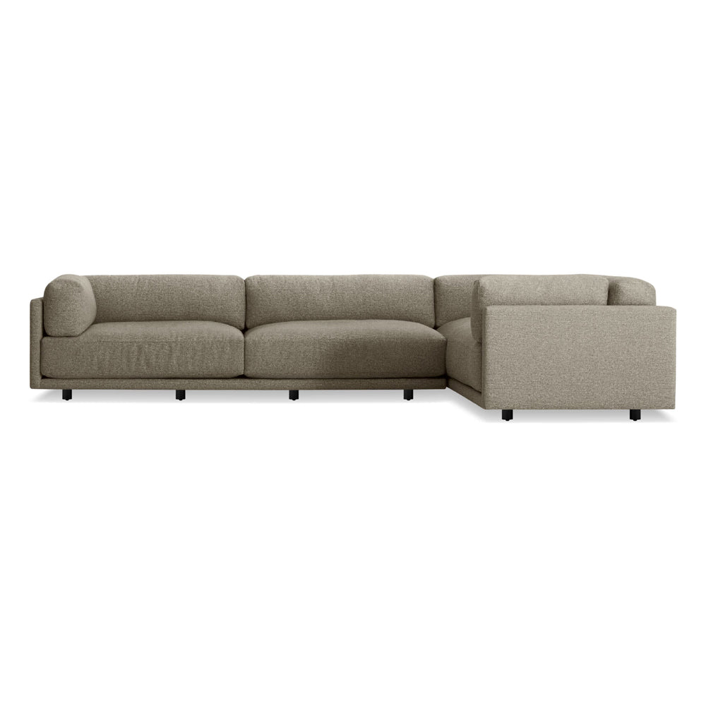 Sunday L Sectional Sofa sofa BluDot Sanford Black Left