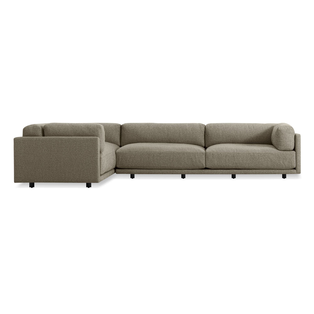 Sunday L Sectional Sofa sofa BluDot Sanford Black Right