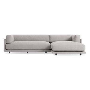 Sunday Small Sofa with Chaise Sofa BluDot Agnew Grey Right Chaise 