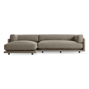 Sunday Small Sofa with Chaise Sofa BluDot Sanford Black Left Chaise 