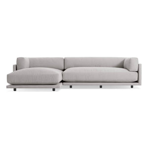 Sunday Small Sofa with Chaise Sofa BluDot Agnew Grey Left Chaise 