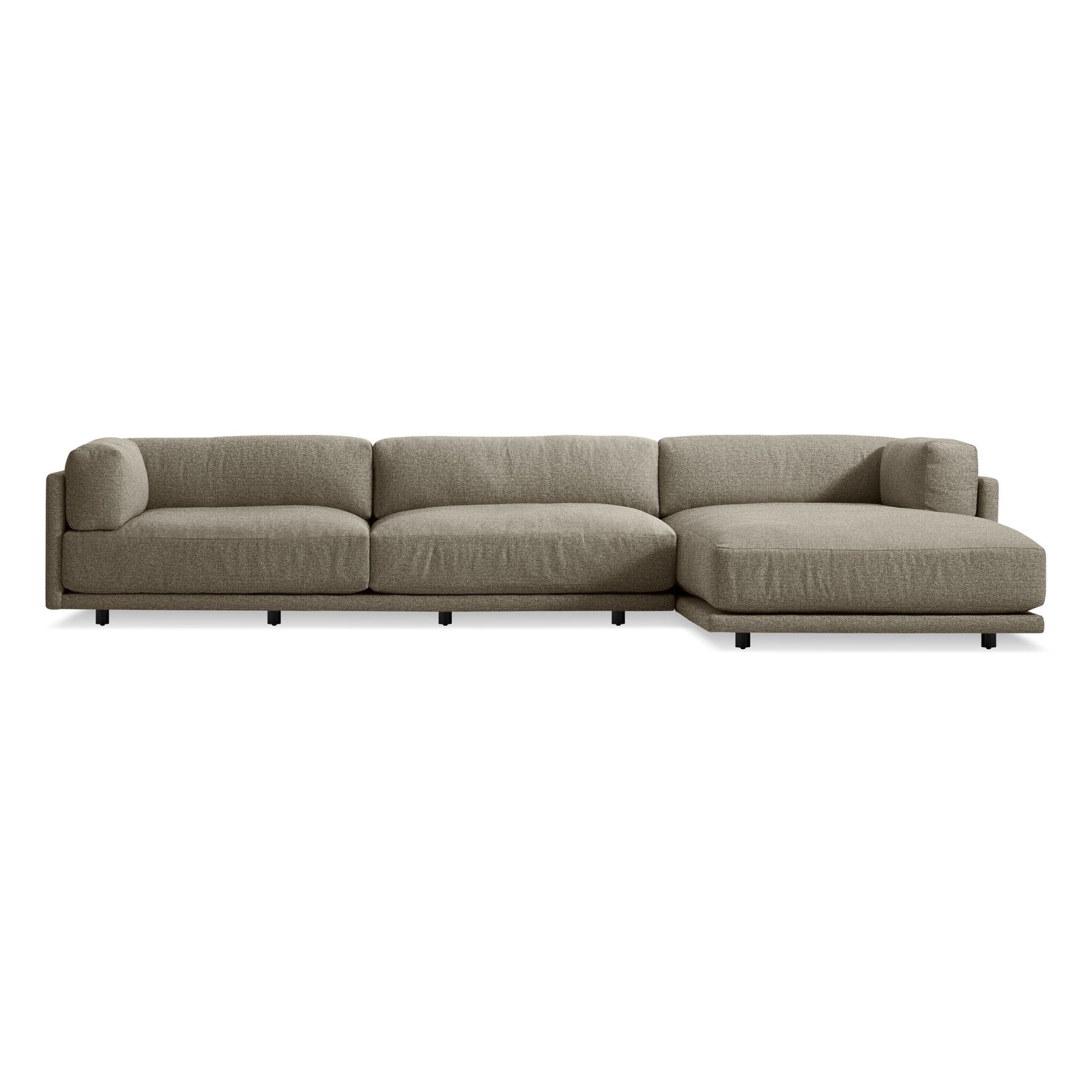 Sunday Sofa w/ Chaise Sofa BluDot Right Arm Sanford Black