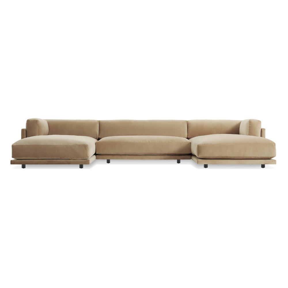 Sunday U-Shaped Sectional Sofa sofa BluDot Camel Velvet