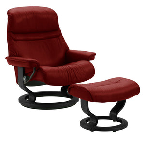 Sunrise Chair and Ottoman With Classic Base Chairs Stressless 