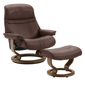 Sunrise Chair and Ottoman With Classic Base Chairs Stressless 