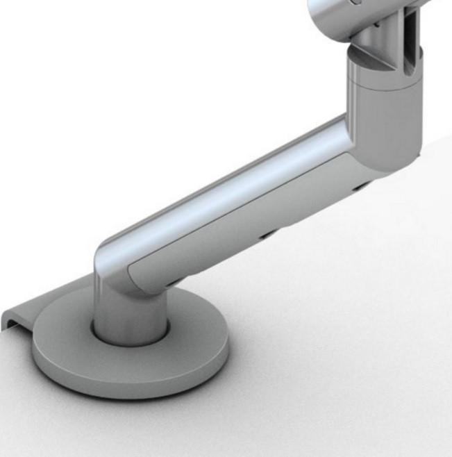 Flo Monitor Support office herman miller Surface Clamp Silver Finish