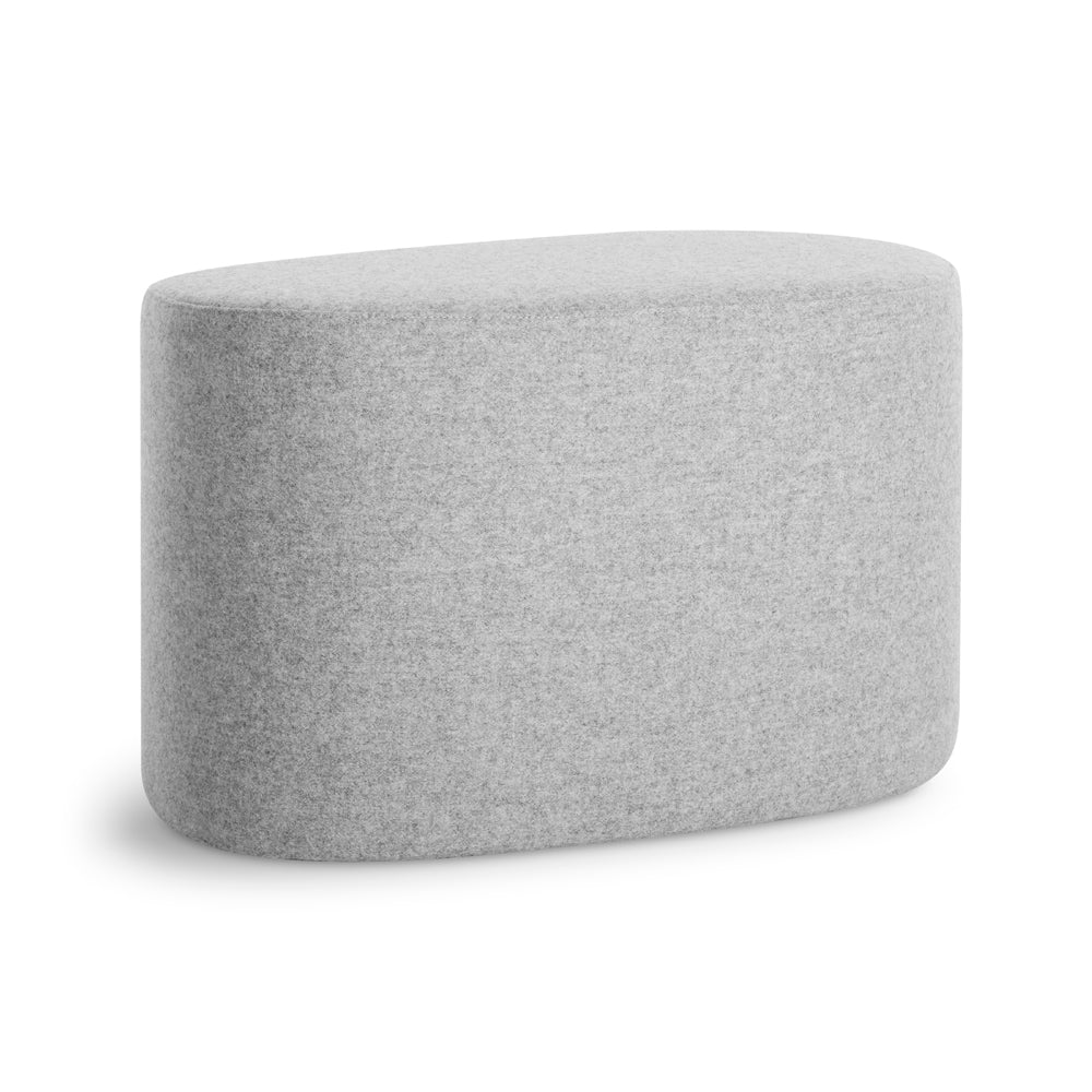 Swole Ottoman ottomans BluDot Medium Vesper Light Grey