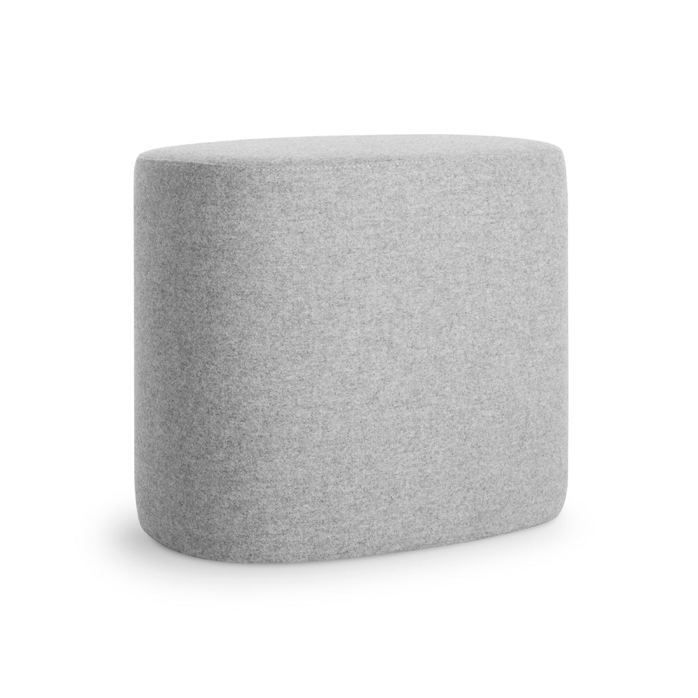 Swole Ottoman ottomans BluDot Small Vesper Light Grey
