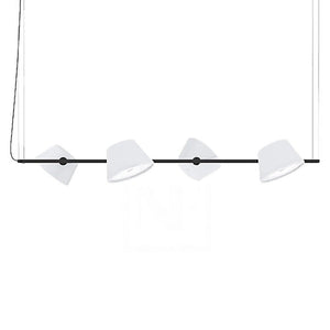 Tam Tam 4 - Linear Suspension Light suspension lamps Marset All White 