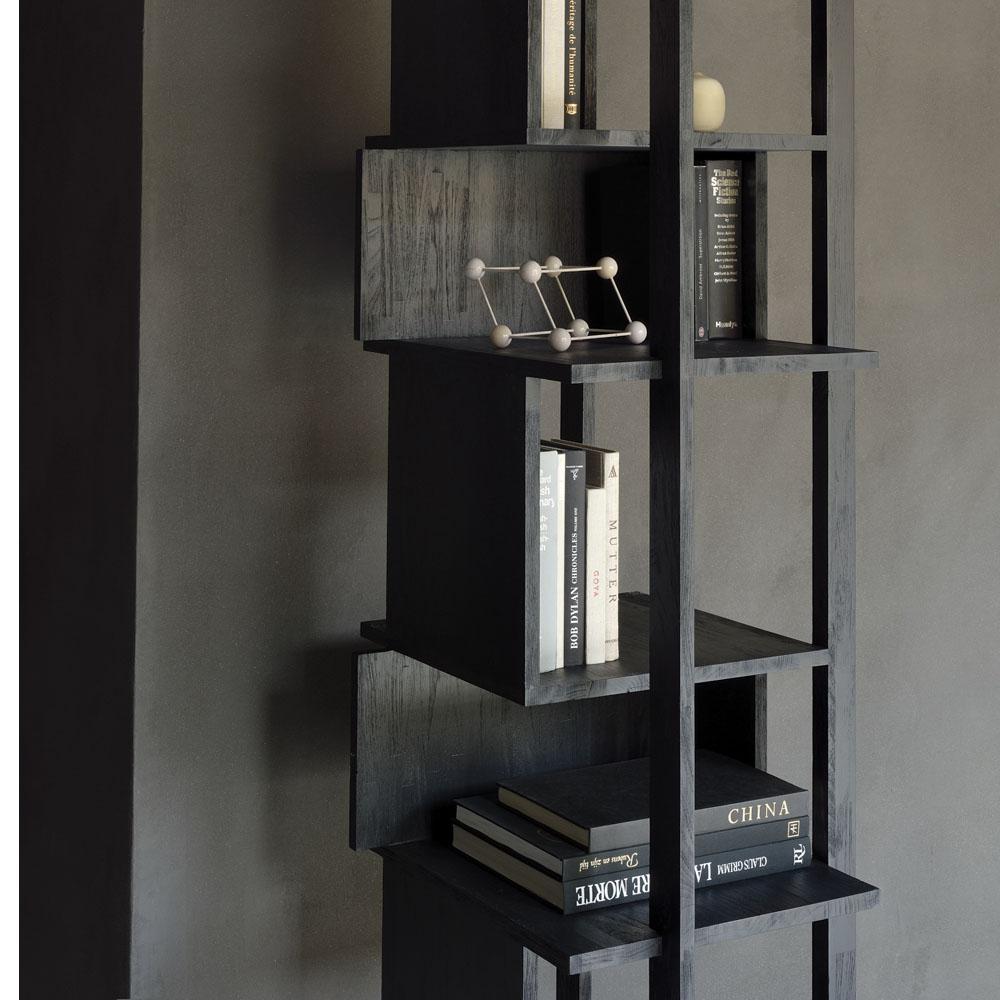 Teak Abstract Black Column storage Ethnicraft