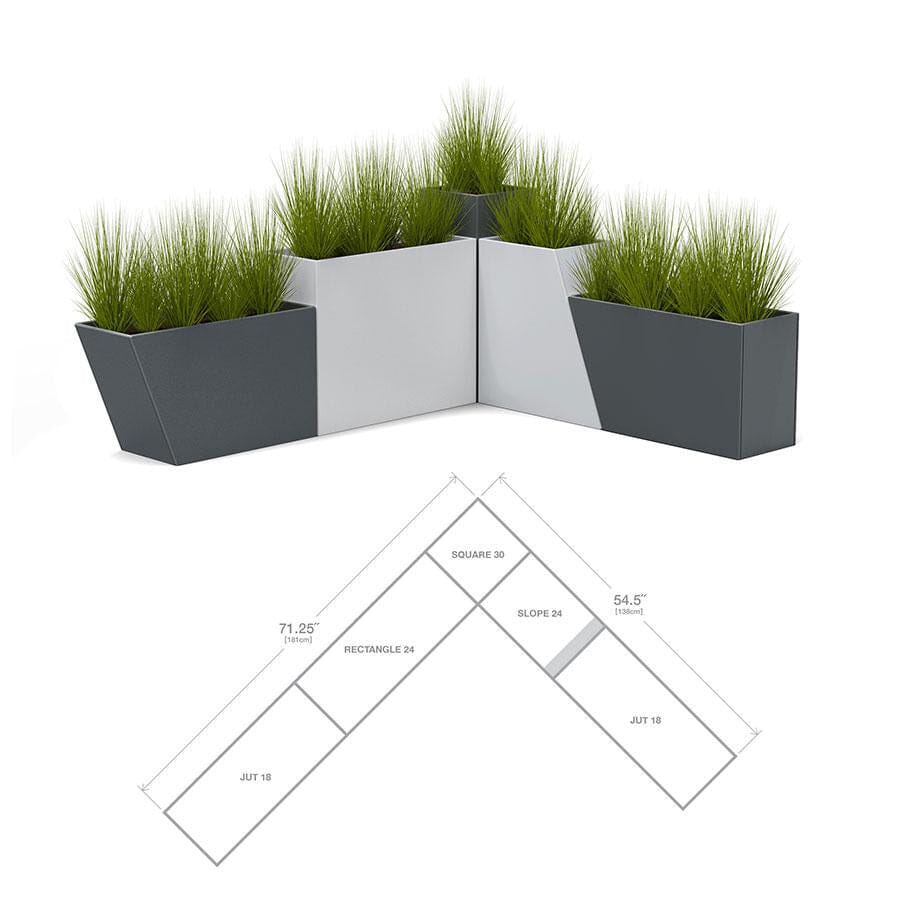Tessellate Rectangle Planter planter Loll Designs
