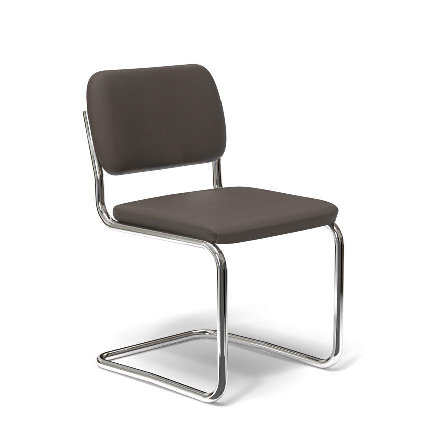 Cesca Chair -Upholstered Side/Dining Knoll armless Tinge - Carbon