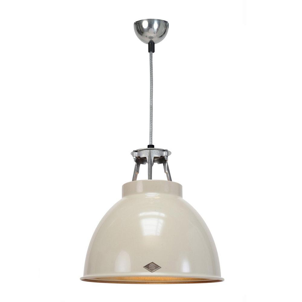 Titan Size 1 Pendant Light suspension lamps Original BTC Putty with Bronze Interior