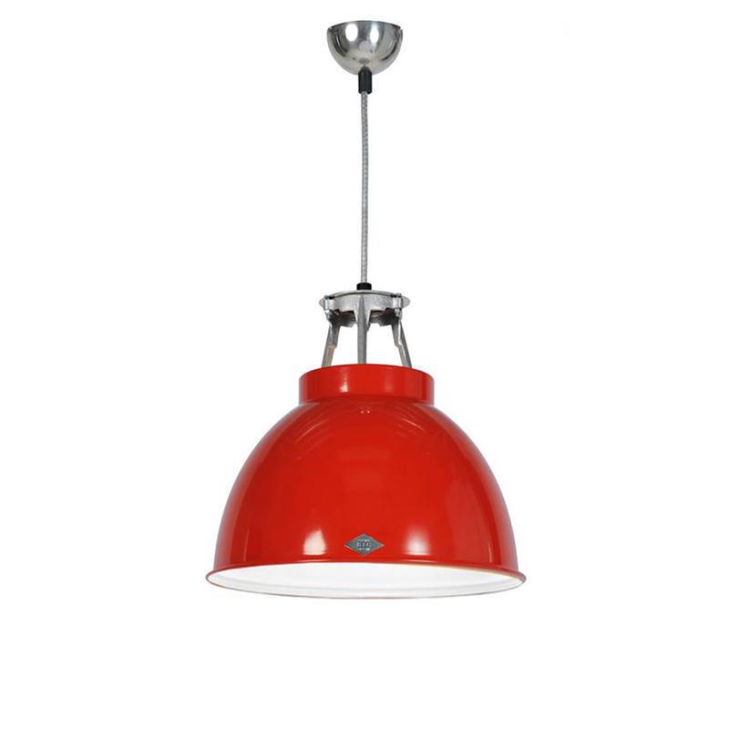 Titan Size 1 Pendant Light suspension lamps Original BTC Red with White Interior