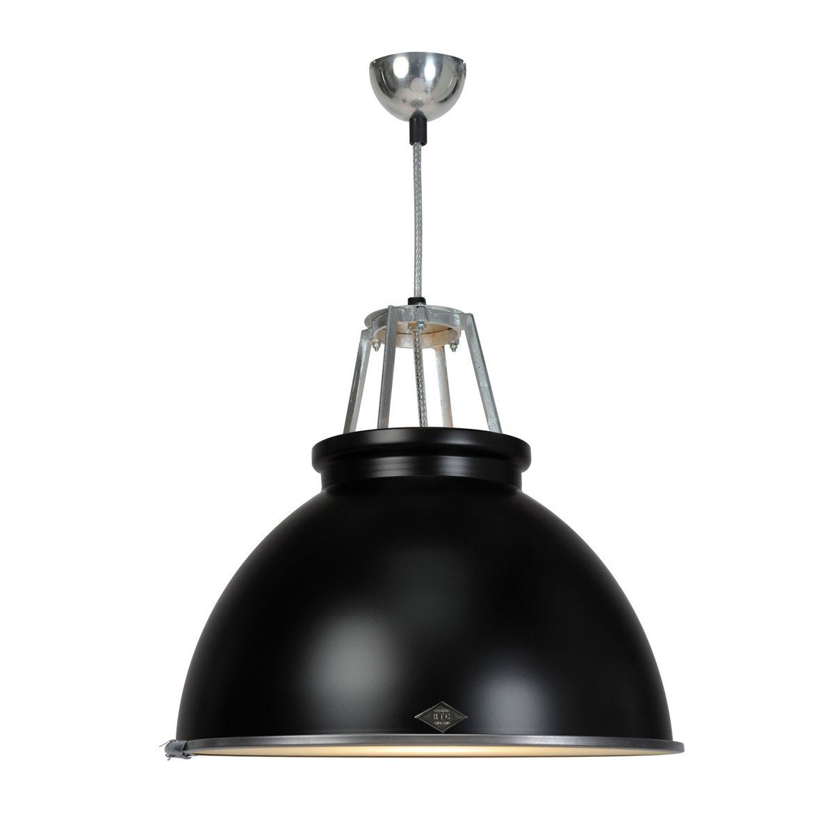 Titan Size 3 Pendant Light suspension lamps Original BTC Black with Etched Diffusor