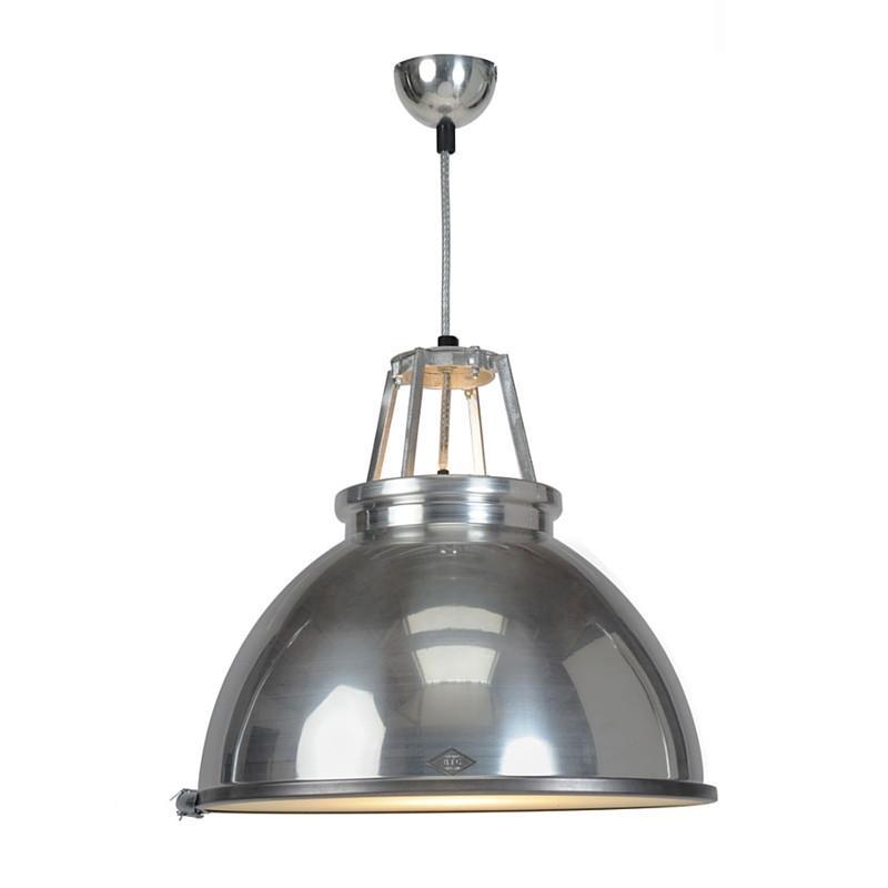 Titan Size 3 Pendant Light suspension lamps Original BTC Natural Aluminium with Etched Diffusor