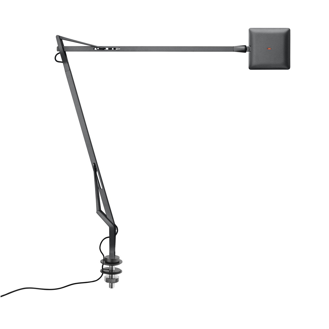Kelvin Edge LED Table Lamp Table Lamps Flos Titanium Desk Support Hidden Cable