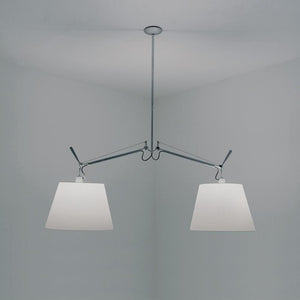 Tolomeo Double Shade Suspension Lamp hanging lamps Artemide 17" Fiber 