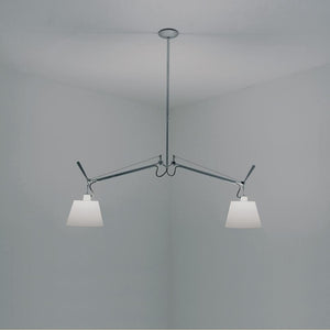 Tolomeo Double Shade Suspension Lamp hanging lamps Artemide 10" Fiber 