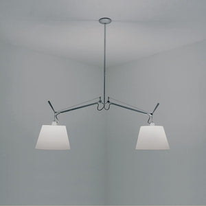 Tolomeo Double Shade Suspension Lamp hanging lamps Artemide 14" Fiber 