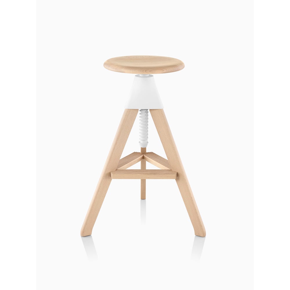 Tom & Jerry Stool bar seating Magis Jerry Stool - 26" H Max Natural Beech & White