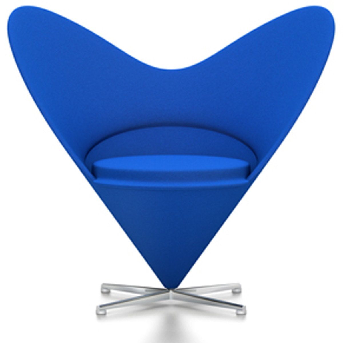 Panton Heart Chair lounge chair Vitra Tonus - Royal Blue (51)