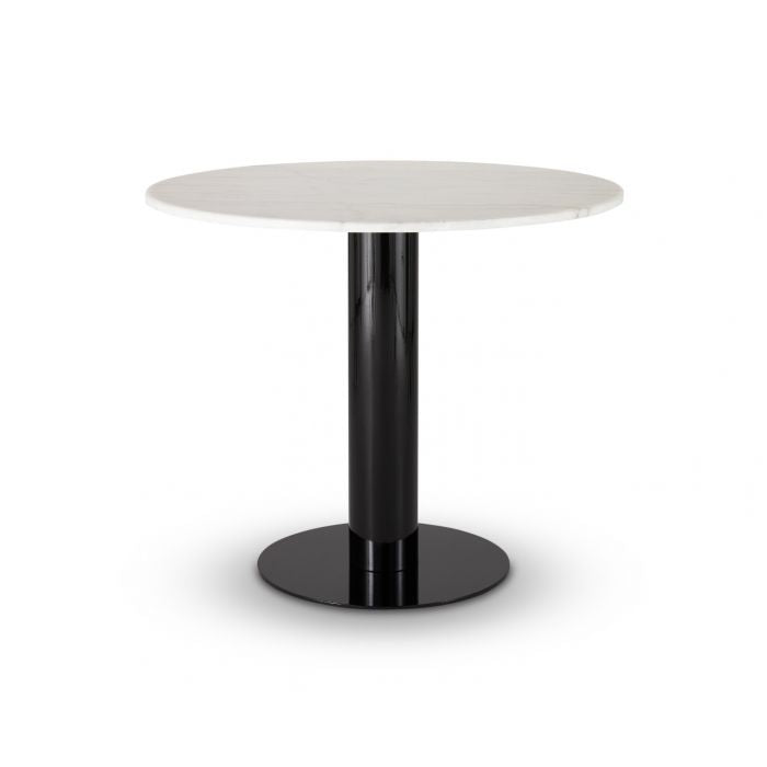 Tube Dining Table Dining Tables Tom Dixon Black Base /White Marble 900 MM