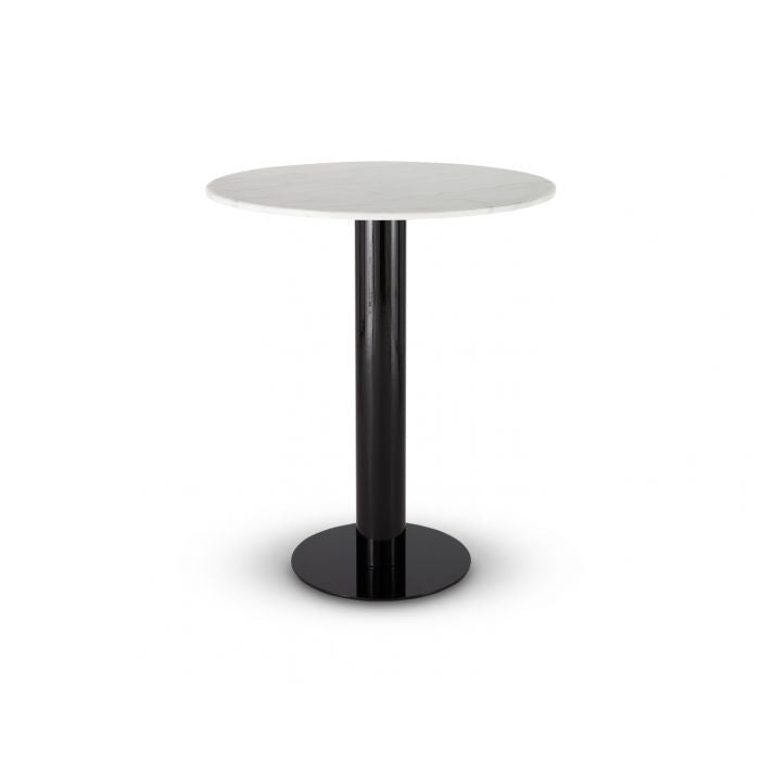 Tube High Table Dining Tables Tom Dixon Black Base /White Marble Large: 900 MM
