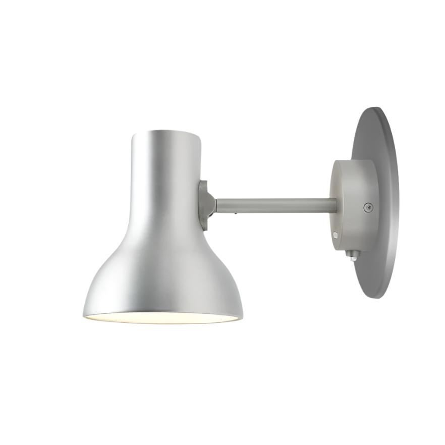 Type 75 Mini Metallic Wall Light Wall Sconce Anglepoise Silver Luster