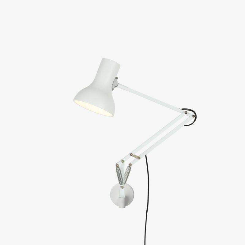 Type 75 Mini Desk Lamp Table Lamps Anglepoise Lamp with Wall Bracket Alpine White