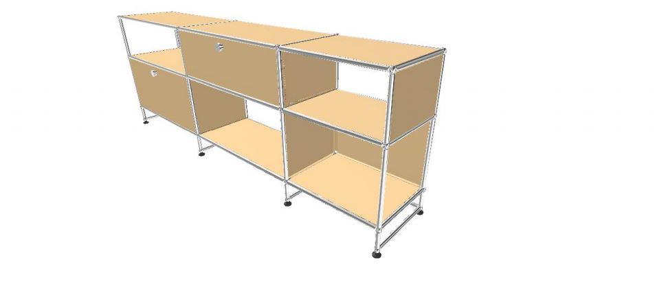 USM Haller TV Media - 6 asymmetrical compartments - 1.11 storage USM USM Beige