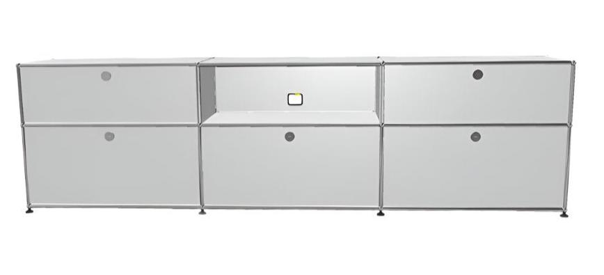USM Haller Credenza - 6 compartments 1.4 storage USM Pure White