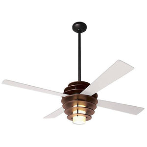 Stella Ceiling Fan In Mahogany/dark Bronze Ceiling Fans Modern Fan Co White 17W LED 002 Fan and Light - 3 wires +$25.00