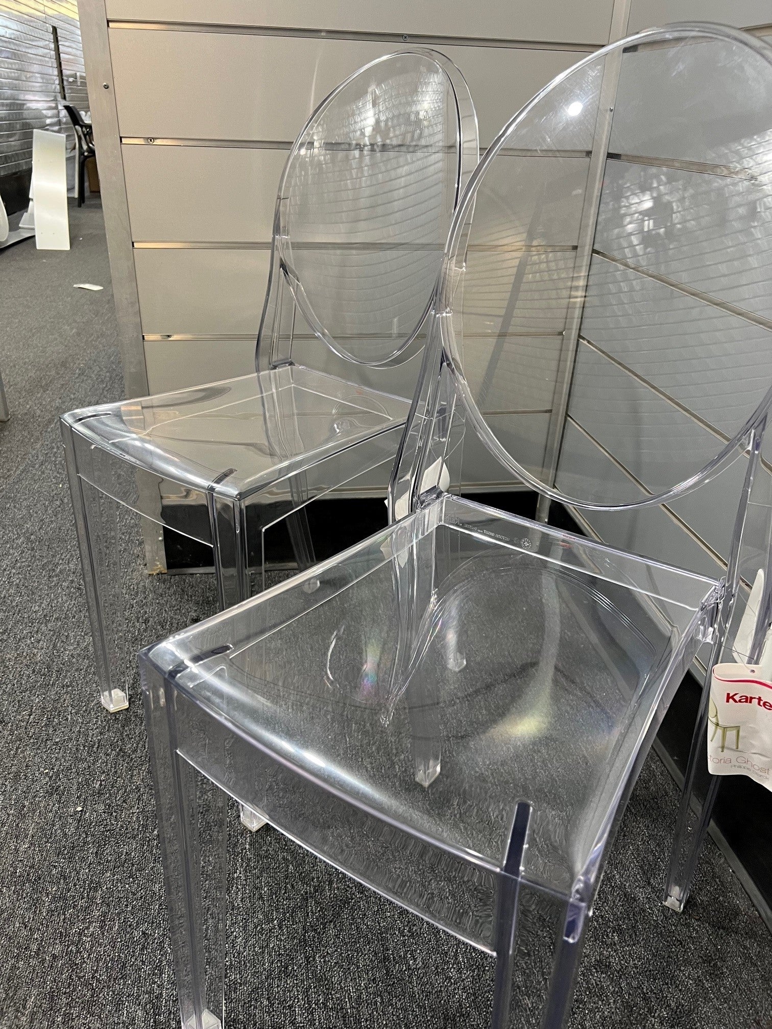 Victoria Ghost Chair-- Crystal-- ***Floor Sample*** set of 2 Side/Dining Kartell